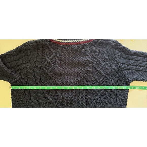 Forever 21 Women’s Preppy Cable Knit Cardigan Ivy League Varsity Academia Sz Lg - Picture 7 of 8